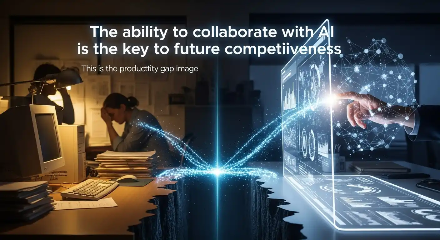 <img src="ai_partner_productivity_gap.webp" alt="AI와 협업하는 능력이 미래 경쟁력의 핵심이며 생산성 격차 이미지 입니다">