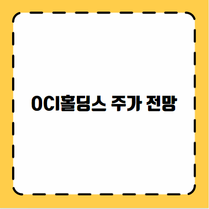 OCI홀딩스 주가 전망