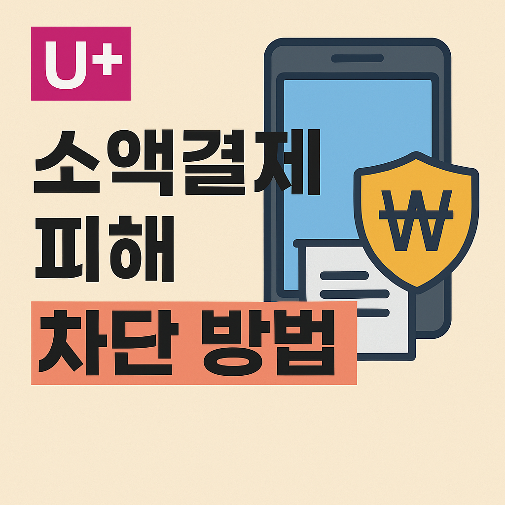 U+ 소액결제 차단 방법