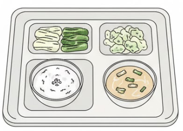 초기에는 부드럽고 자극 없는 음식