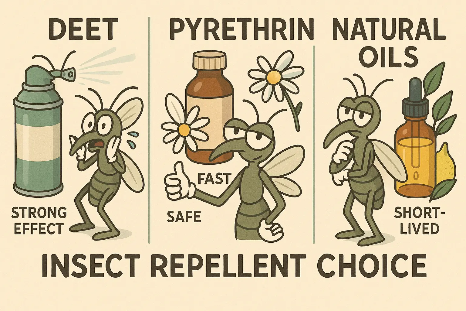 모기퇴치제 효능의 진실: DEET이 최고라더니? 피레트린·천연 오일이 주목받는 과학적 이유