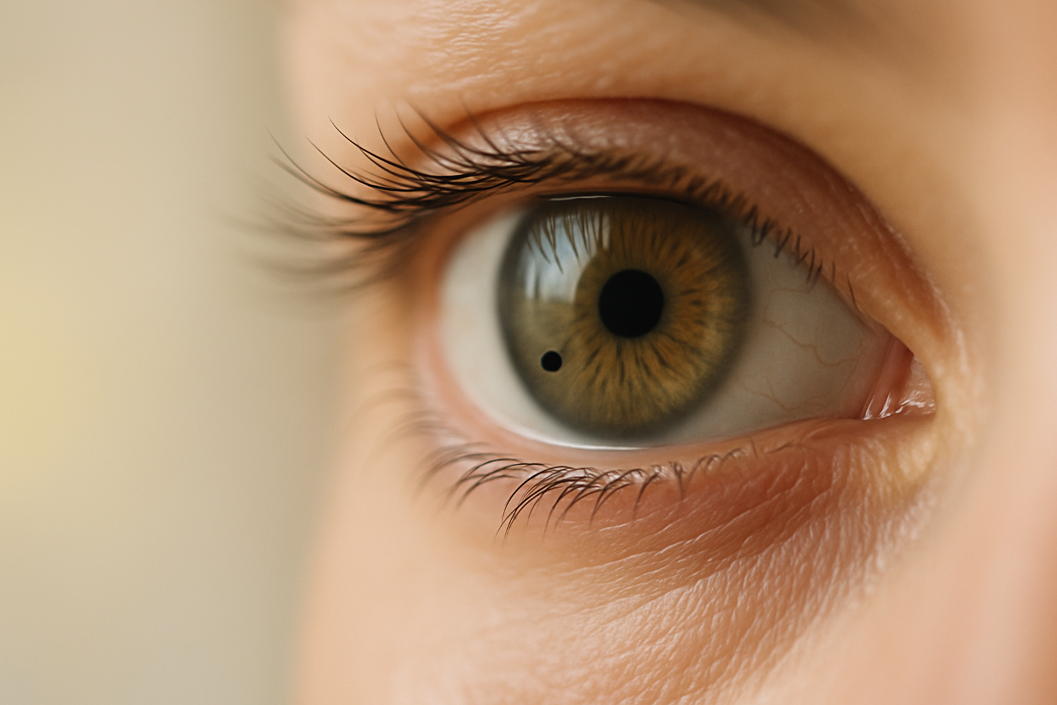 눈앞에 까만 점이 떠다니는 시각 이상을 표현한 이미지