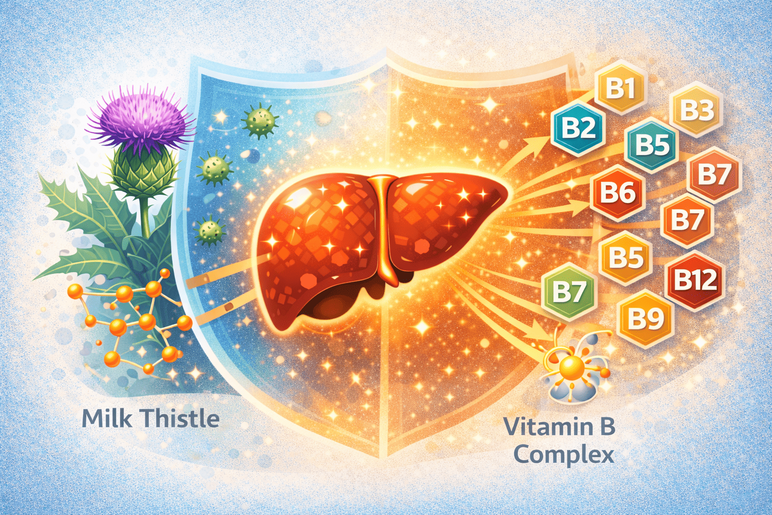 간피로 관리에서 밀크씨슬과 비타민B의 조합