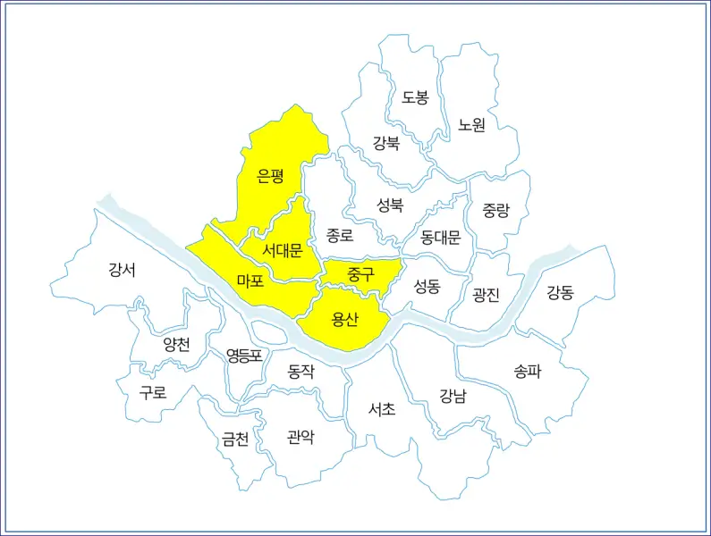 서울시 휴일 병원 리스트 - 마포구,용산구,중구,서대문구,은평구