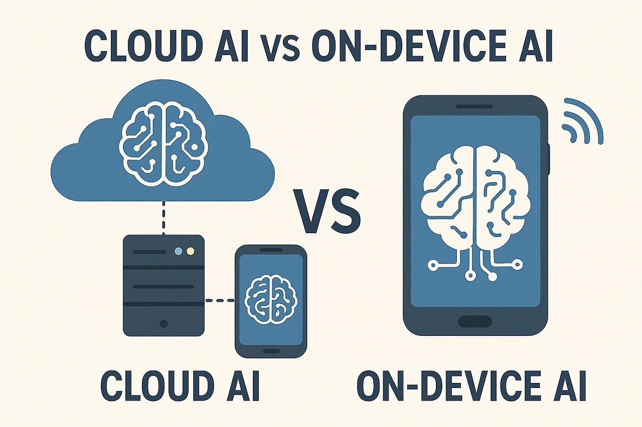 클라우드 AI vs 온디바이스 AI 비교 관련 이미지