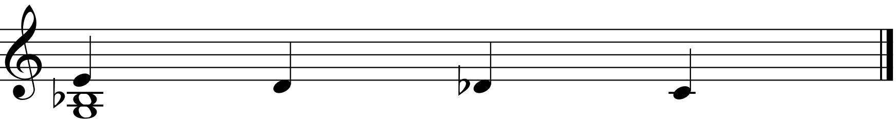 Line Cliche 4. 3음 변화 4