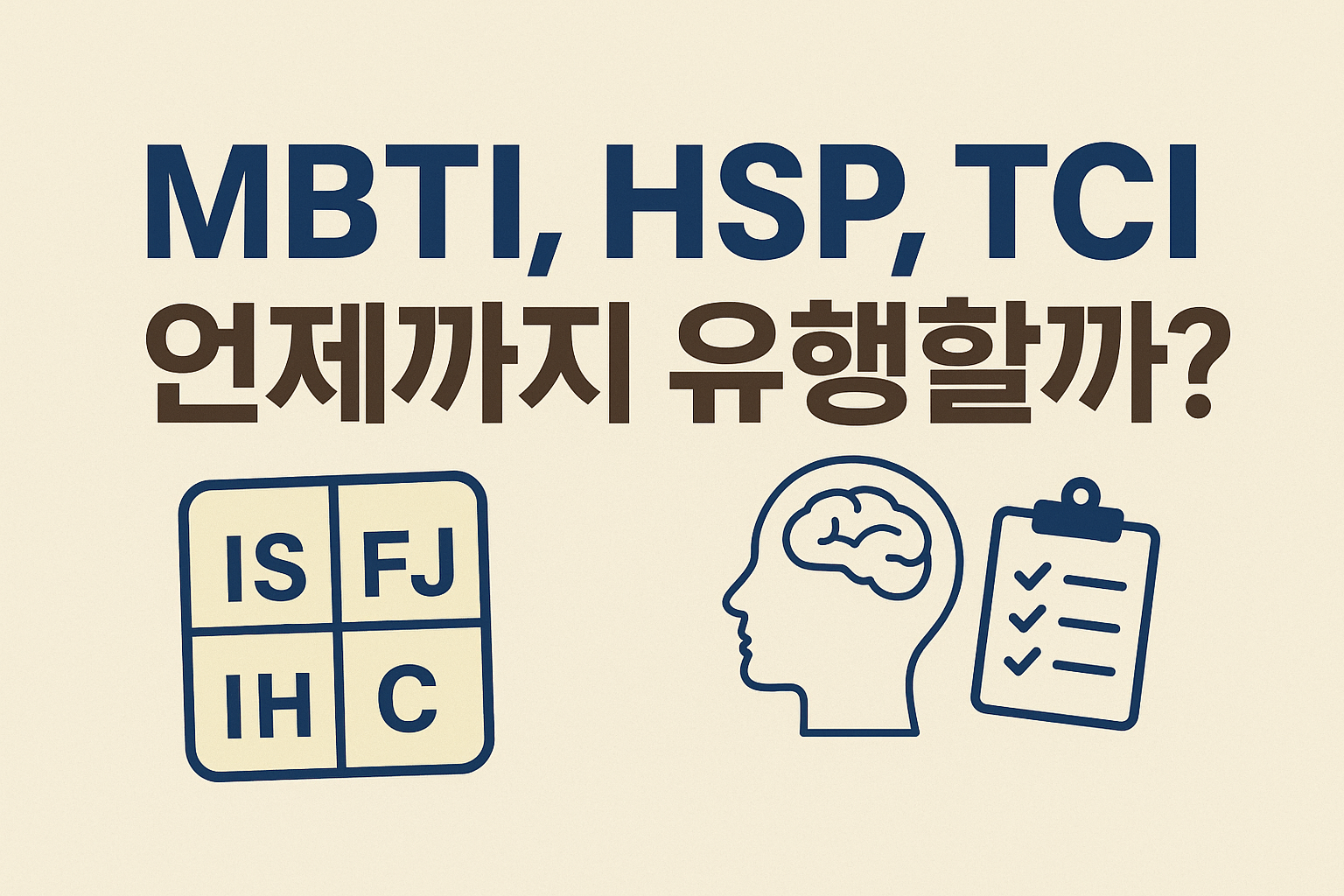 MBTI, HSP, TCI 언제까지 유행할까