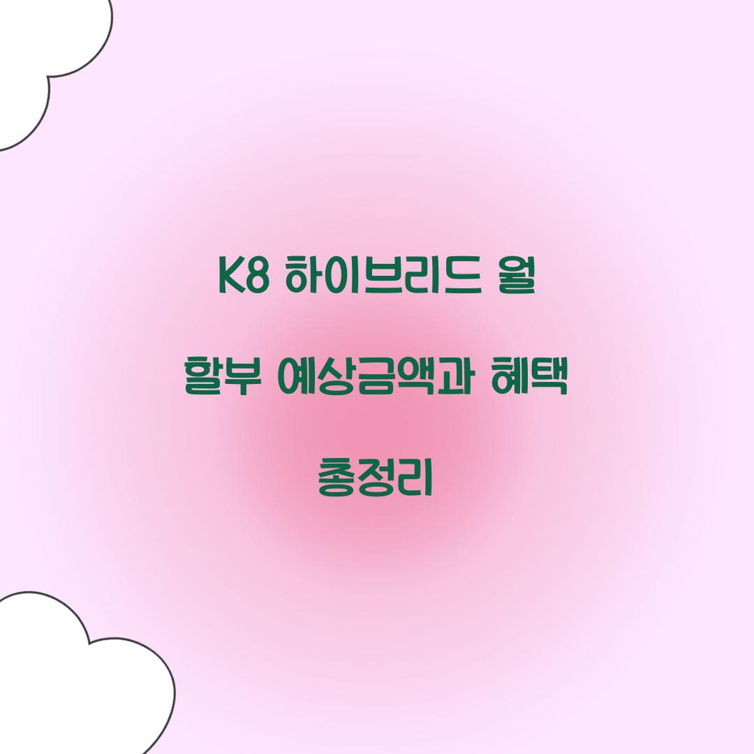 K8 하이브리드 월 할부