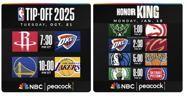 NBA 개막일정