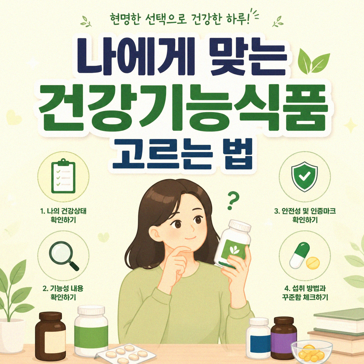 건강기능식품 챙겨 먹기 전, 이걸 꼭 짚고 넘어가세요