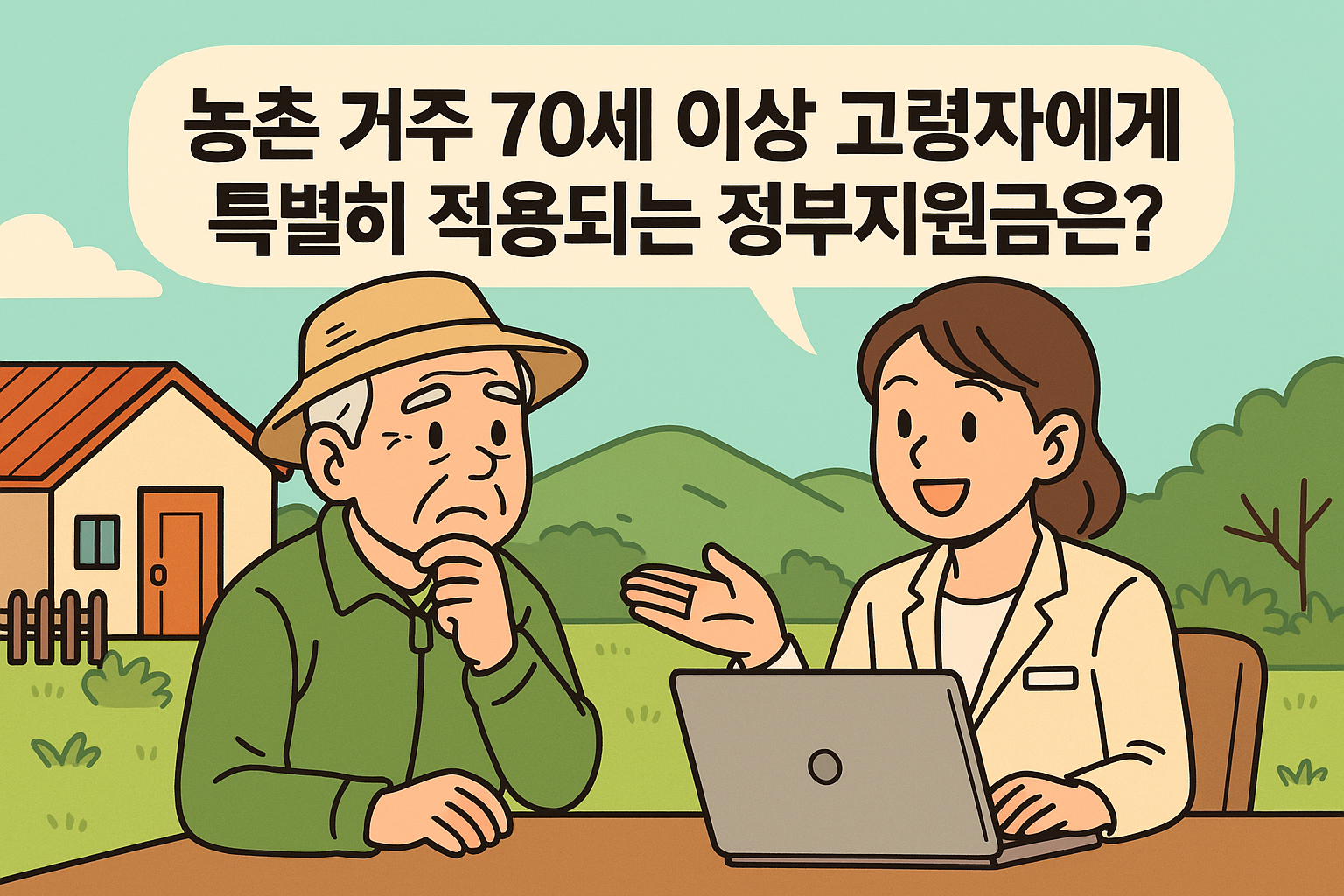 농촌 거주 70세 이상 고령자에게 특별히 적용되는 정부지원금은?