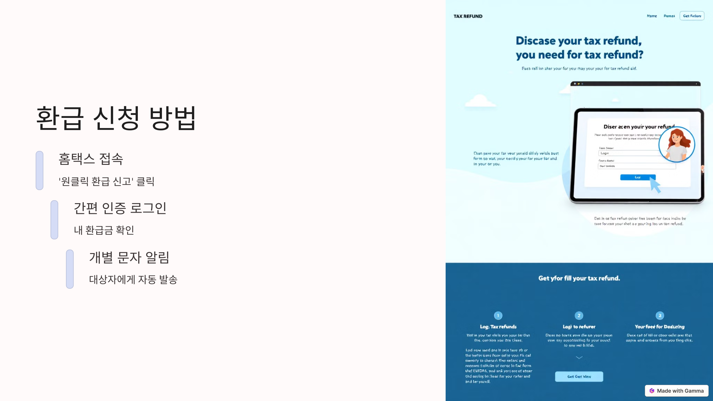 원클릭 환급 신청 방법