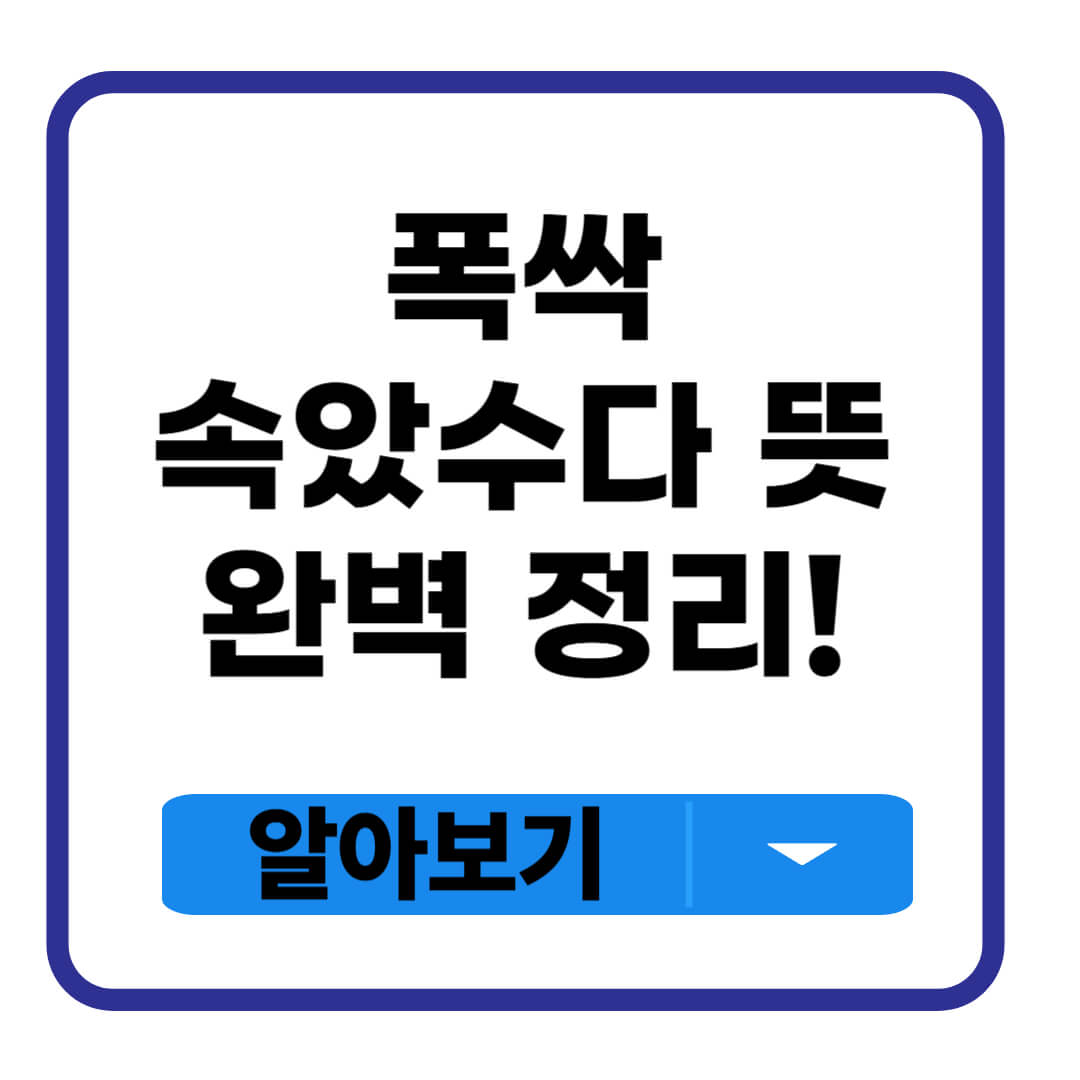폭싹 속았수다 뜻