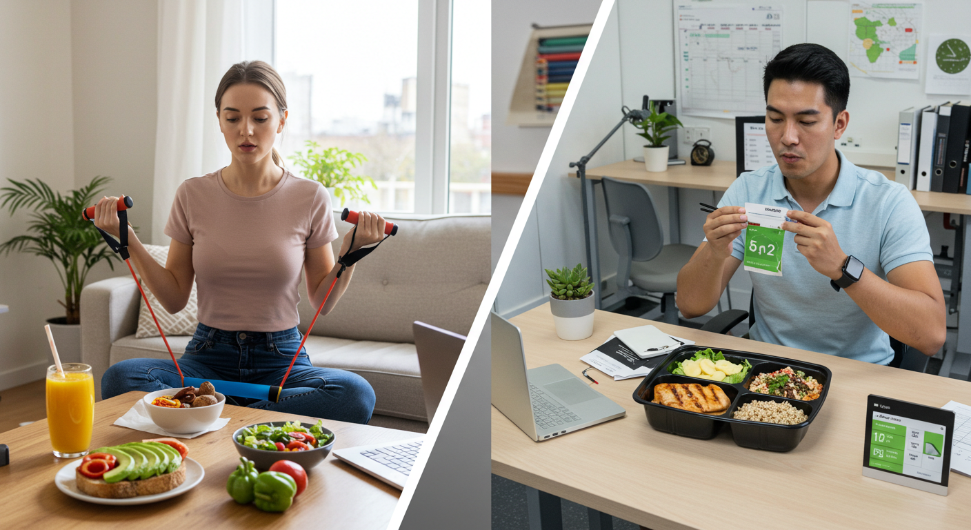 프리랜서와 직장인 다이어트 비교 관련 사진