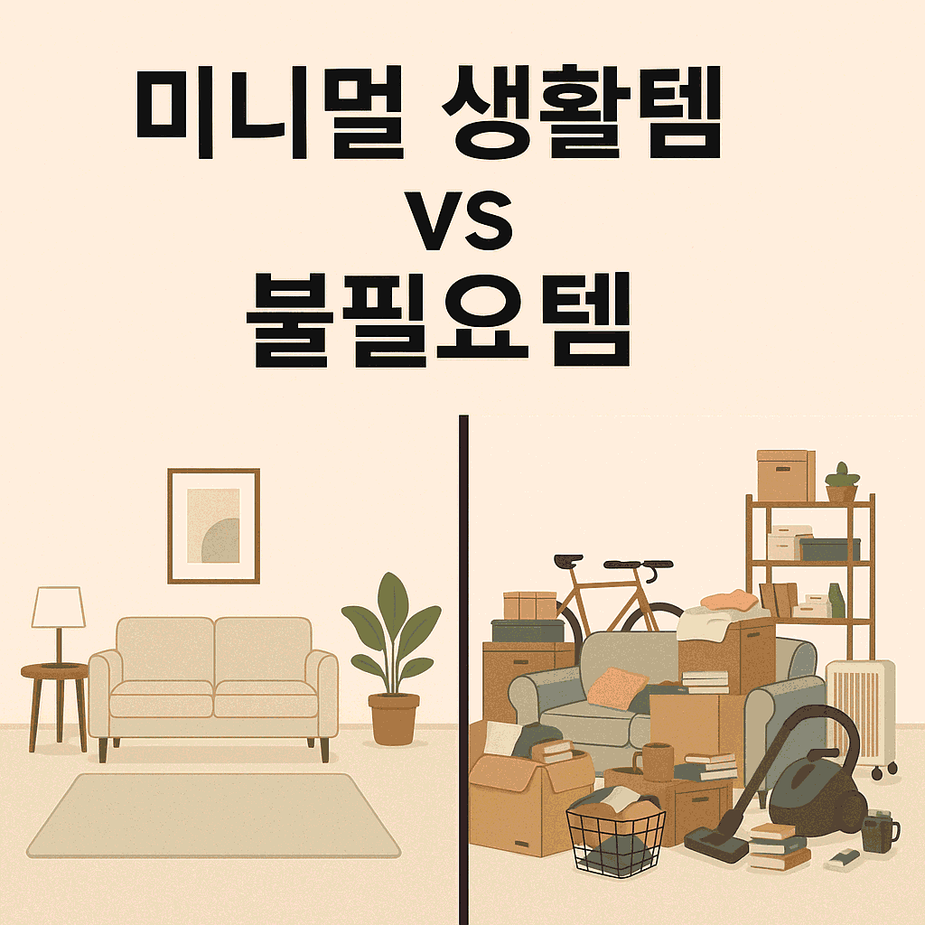 미니멀 생활템 vs 불필요템 비교 분석