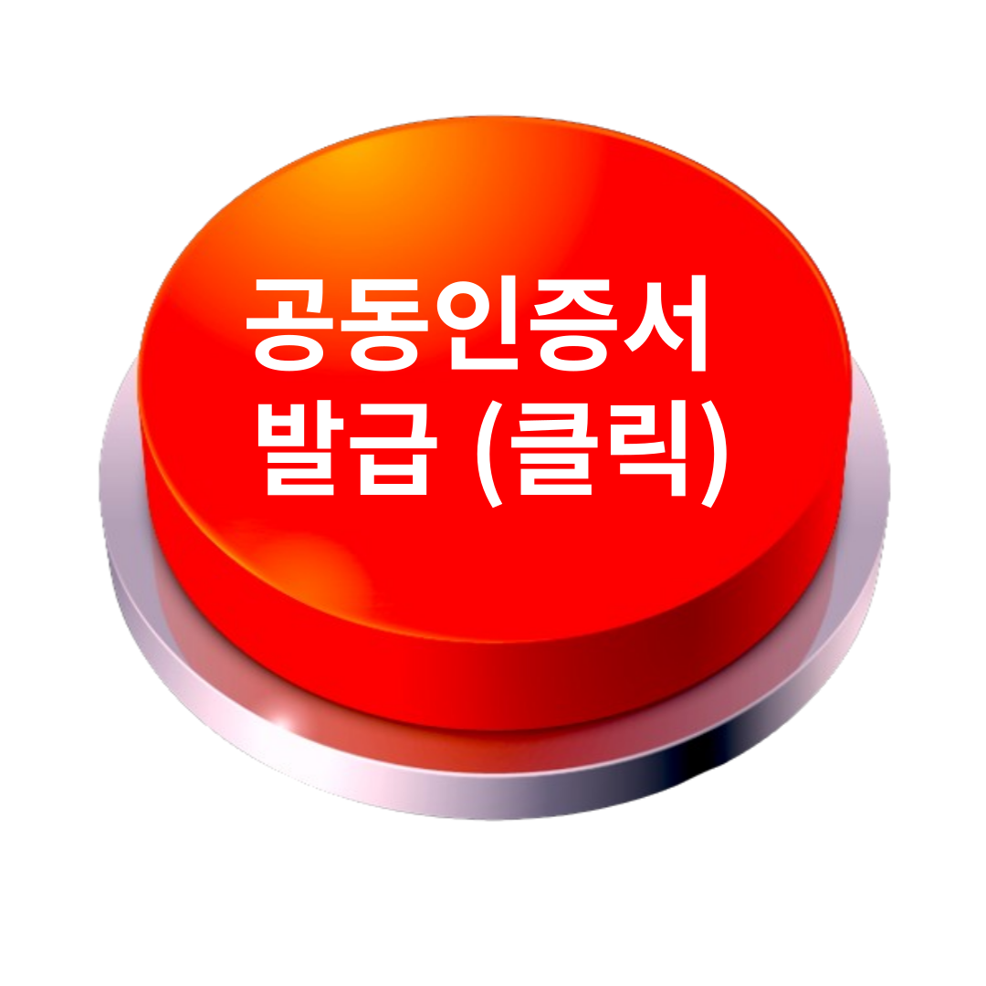 공동인증서 발급 클릭