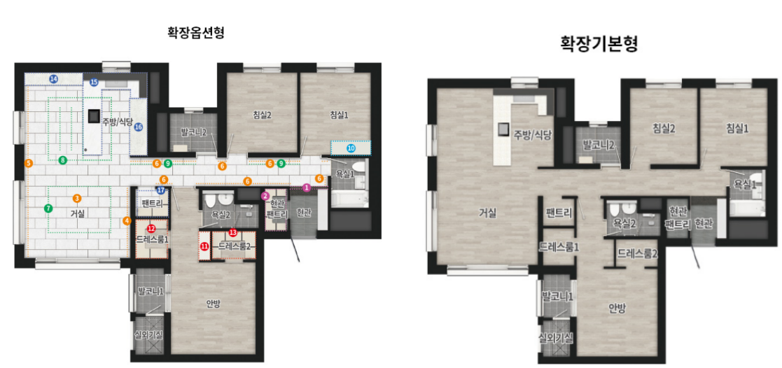 파주 제일풍경채 운정 84E 평면도