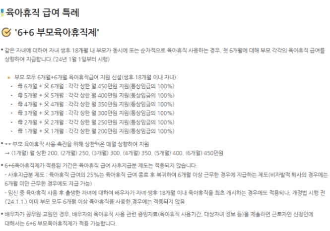 6+6육아휴직제