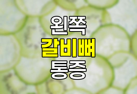 왼쪽 갈비뼈 아래 통증 원인 상세 분석