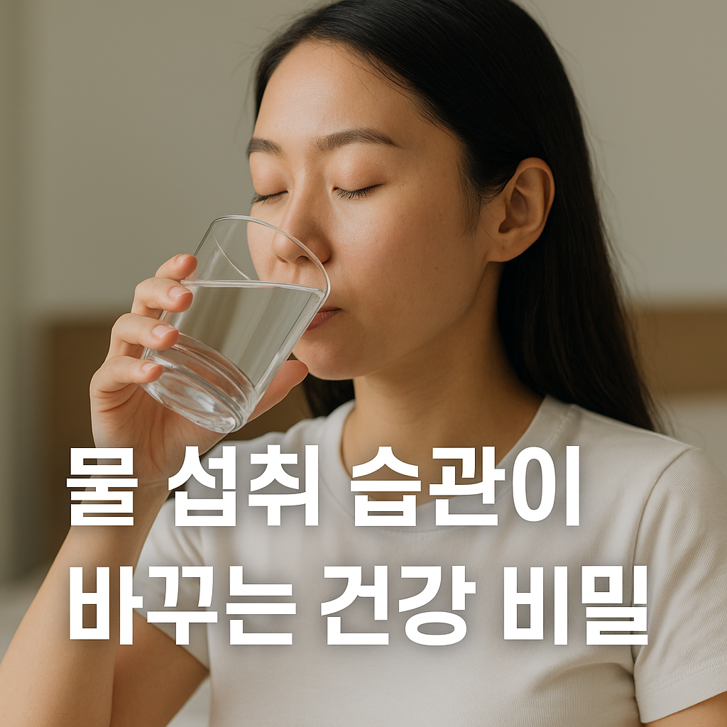 💧물, 제대로 마셔야 건강 지킨다! 2025 최신 수분 섭취 가이드