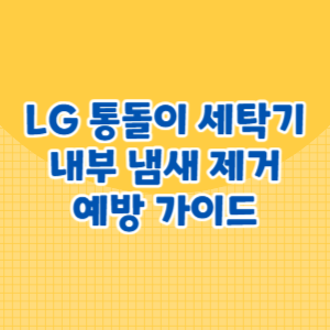 LG 통돌이 세탁기 내부 냄새 제거 &amp; 예방 가이드