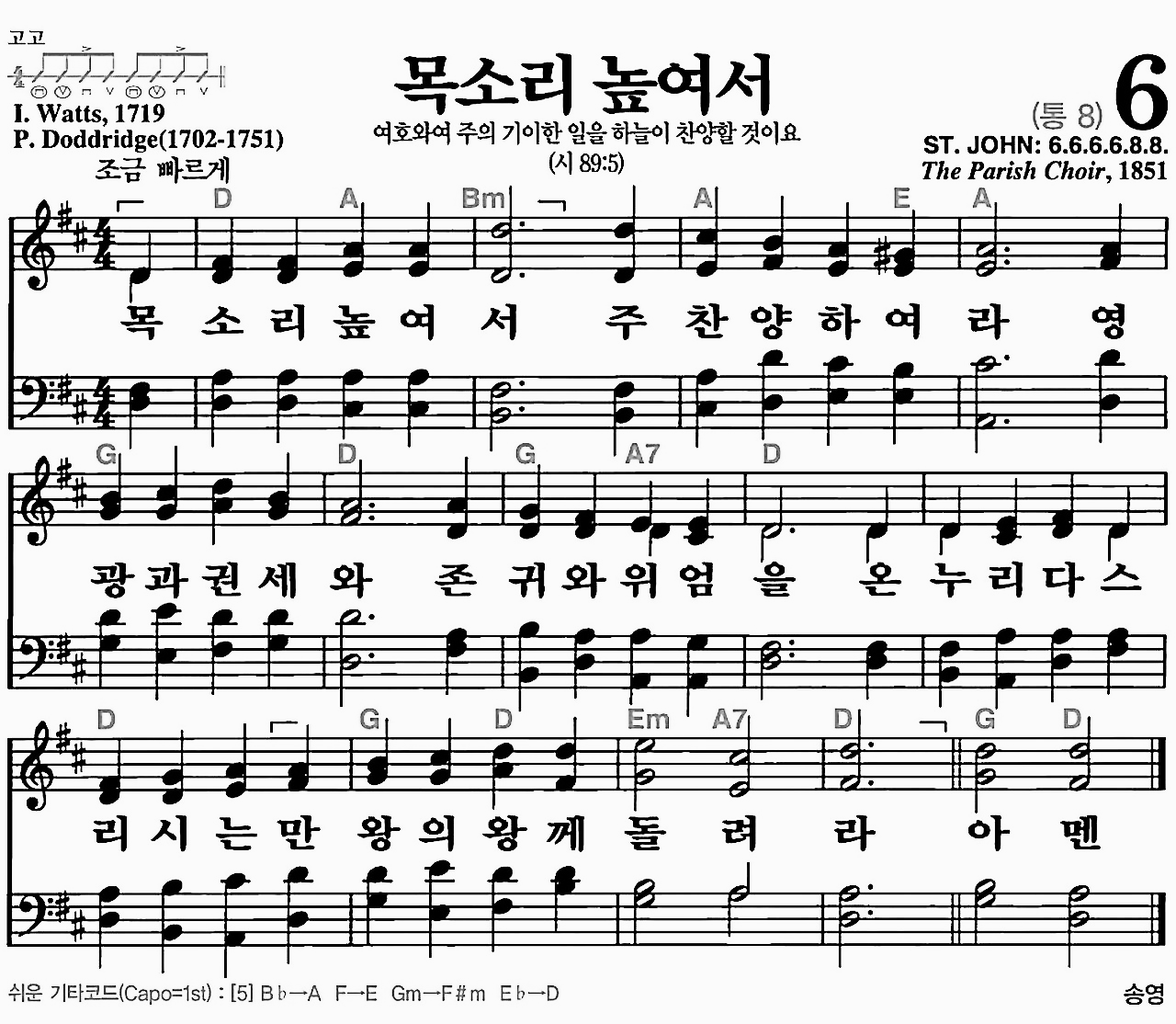 [찬송가] 6장 목소리 높여서