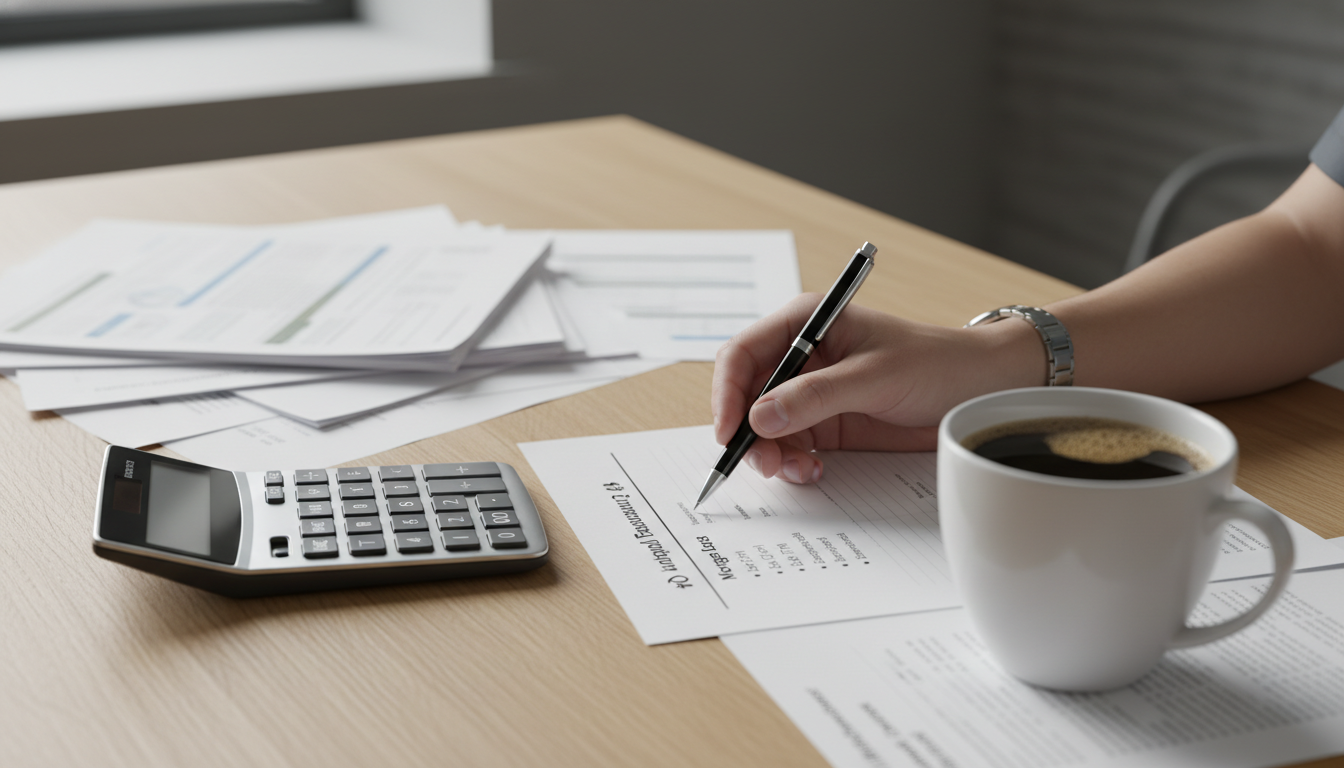 공덕 자이르네 청약을 위한 주택담보대출 및 자금 조달 계획을 세우는 모습