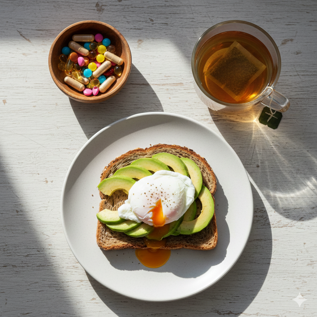 영양제, 공복섭취, 식후섭취, 비교