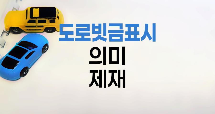 도로 빗금 표시 의미와 위반 시 제재