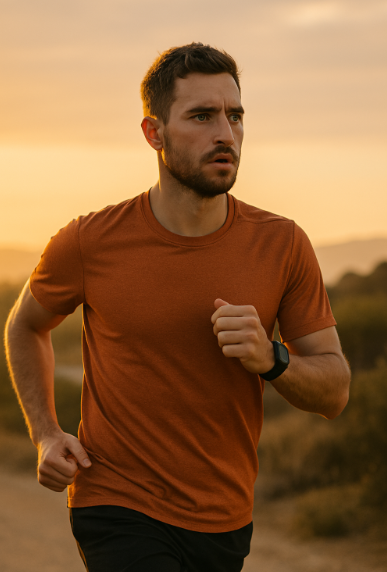 러닝을 하고 있는 사람