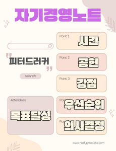 피터드러커 자기경영노트