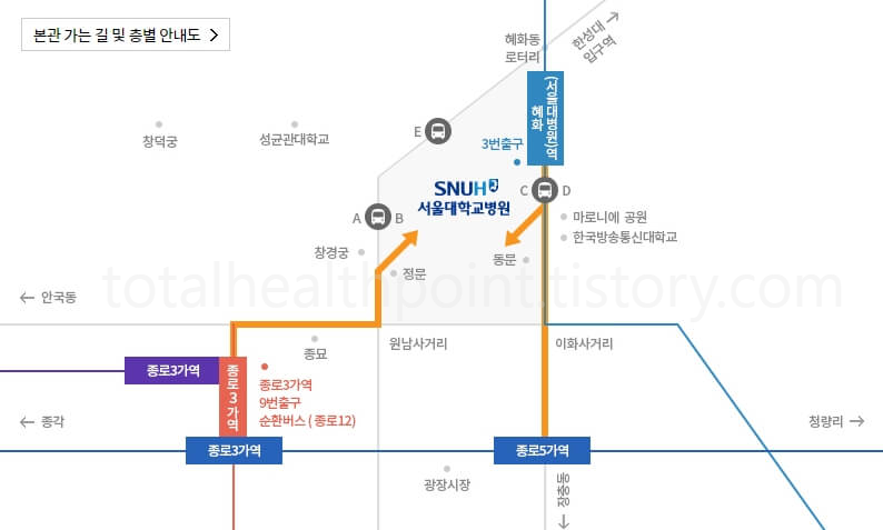 서울대학교병원 고객센터 전화번호, 위치