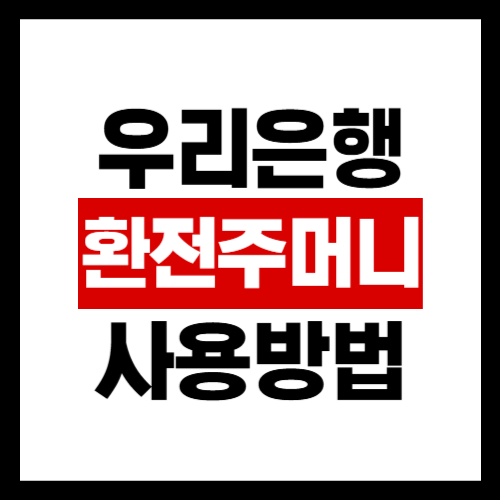 우리은행-환전주머니-사용방법