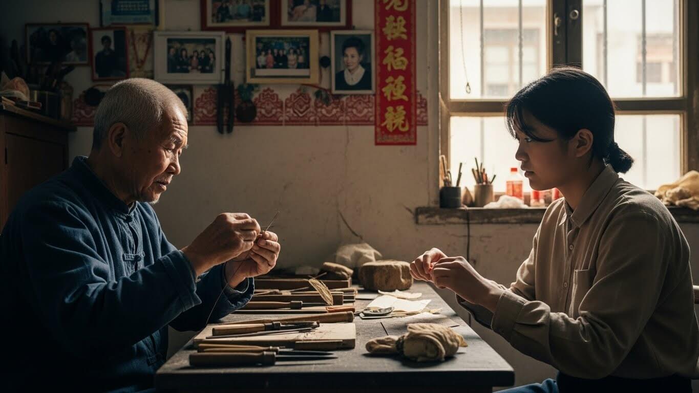 장인과 청년 관련 사진