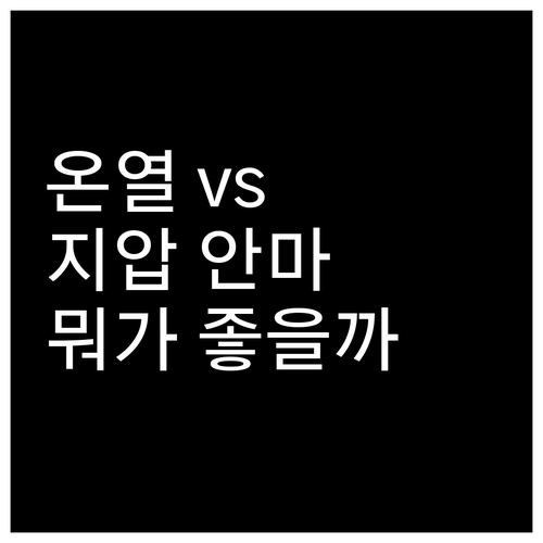 온열 목어깨 마사지기 vs 지압 안마..
