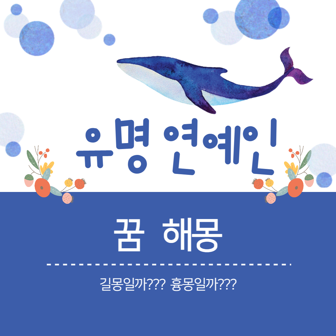 유명 연예인 꿈을 꾸었어요 해몽