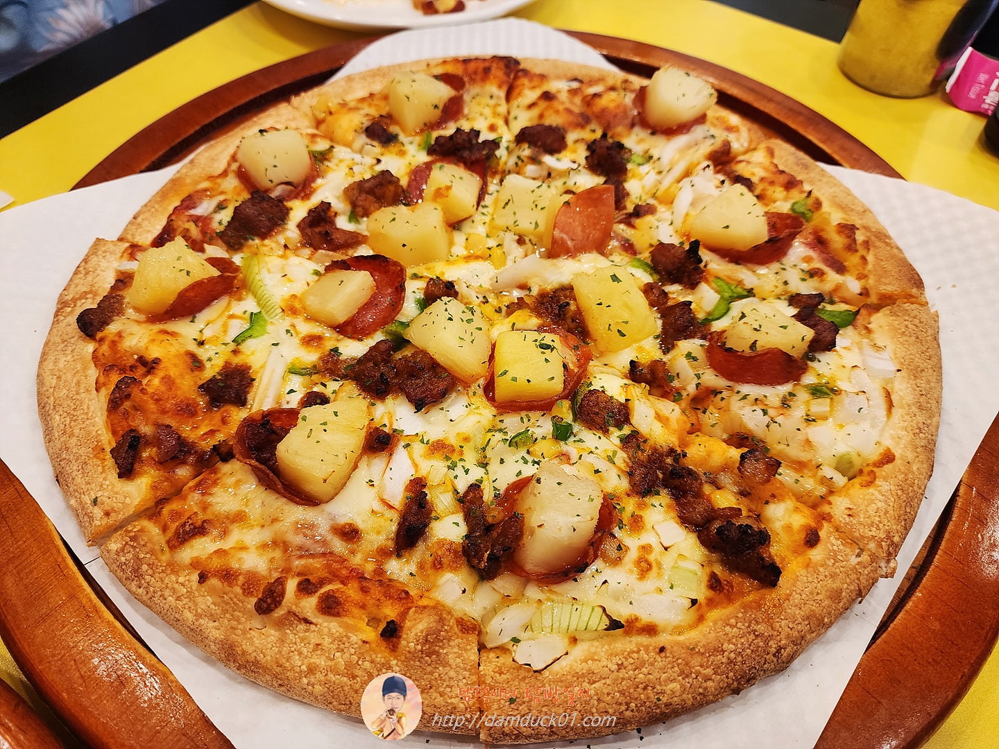 직화파인애플피자