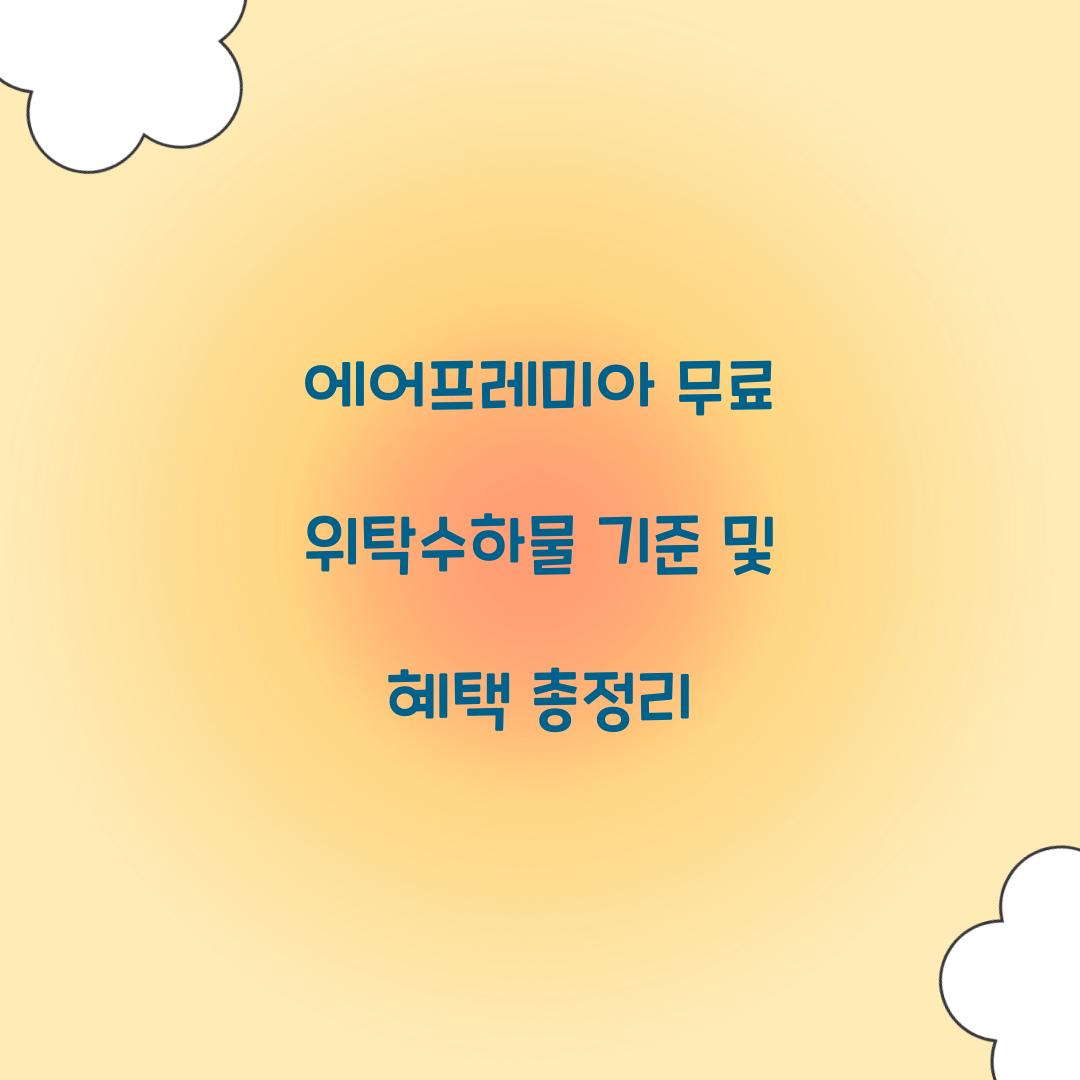 에어프레미아 무료 위탁수하물