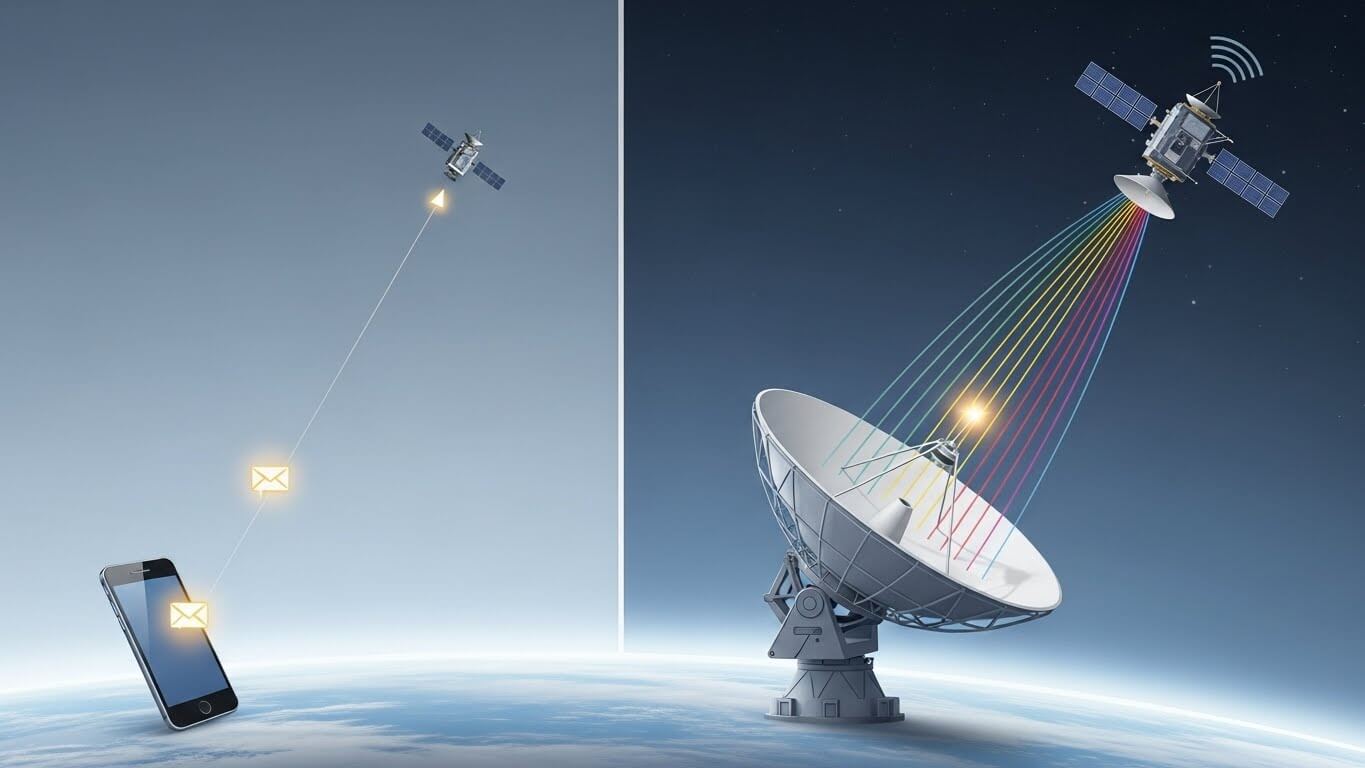 위성 메시징 vs 인터넷 차이(D2D, 활용도, 단점)
