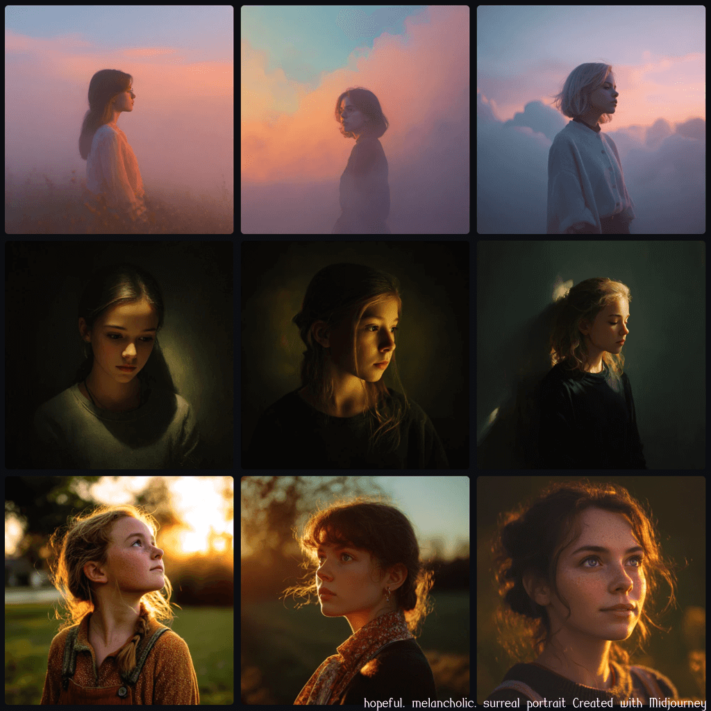 감성 아틀라스 키워드로 생성힌 인물 이미지_Midjourney