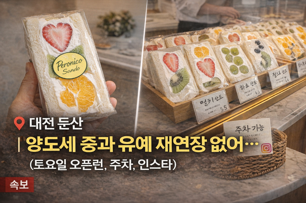 대전 둔산 페로니코산도, 입에서 녹는 과일산도 맛집 완벽 정리