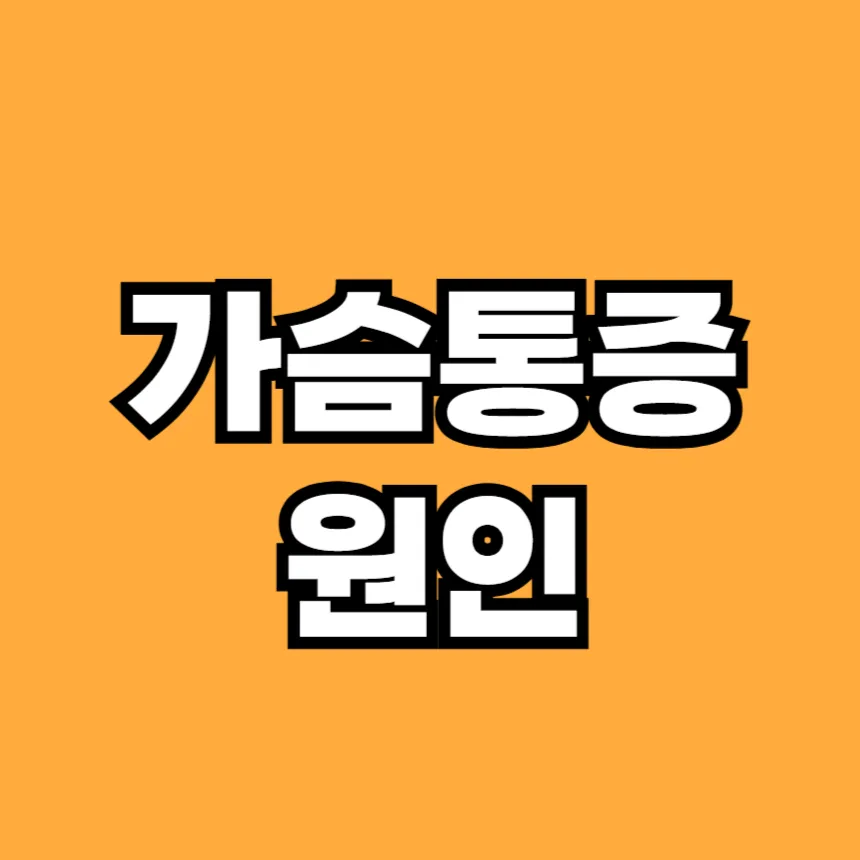 가슴 통증 원인