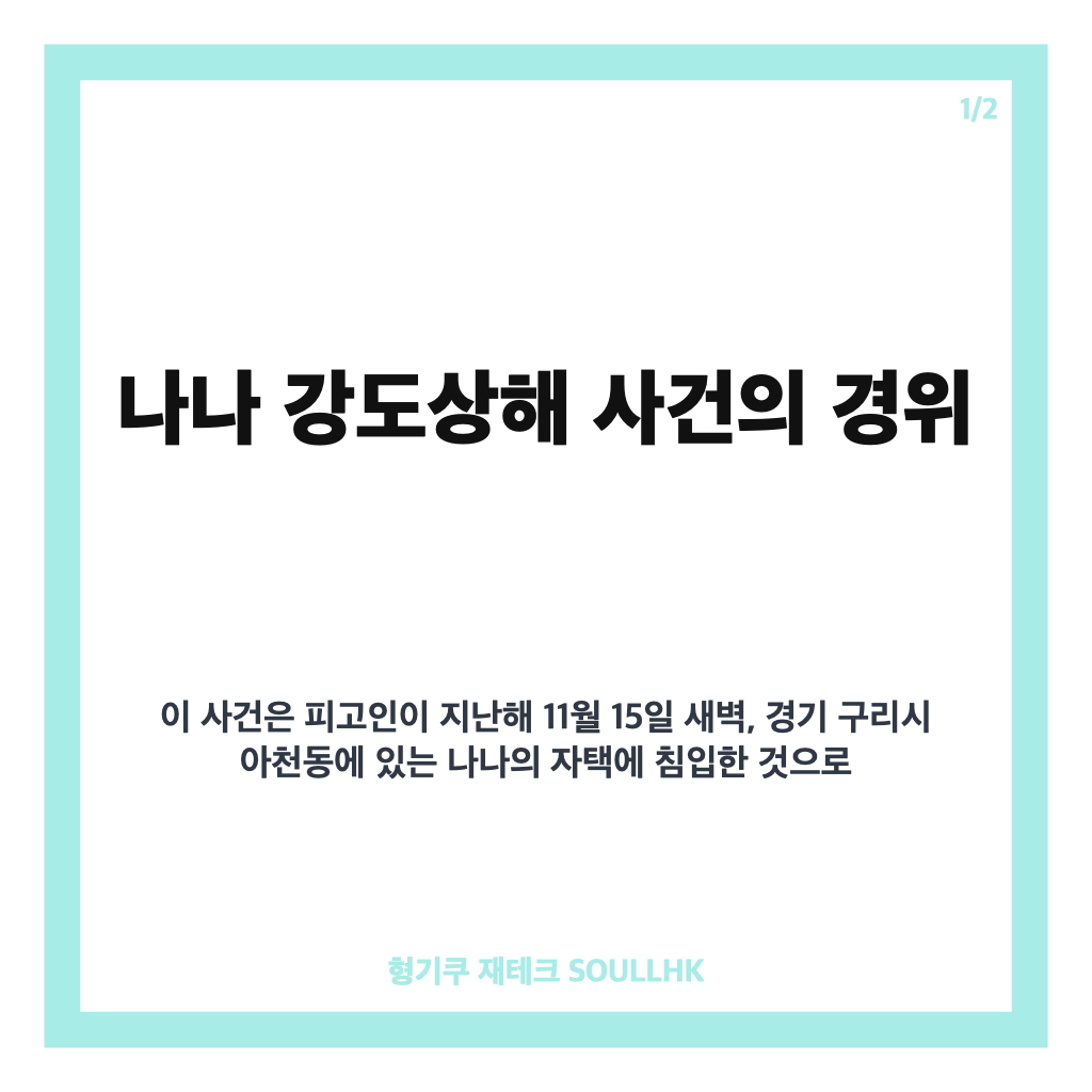나나 강도상해, 항소심에서도 징역 10년 구형된 사건 정리 카드뉴스 1