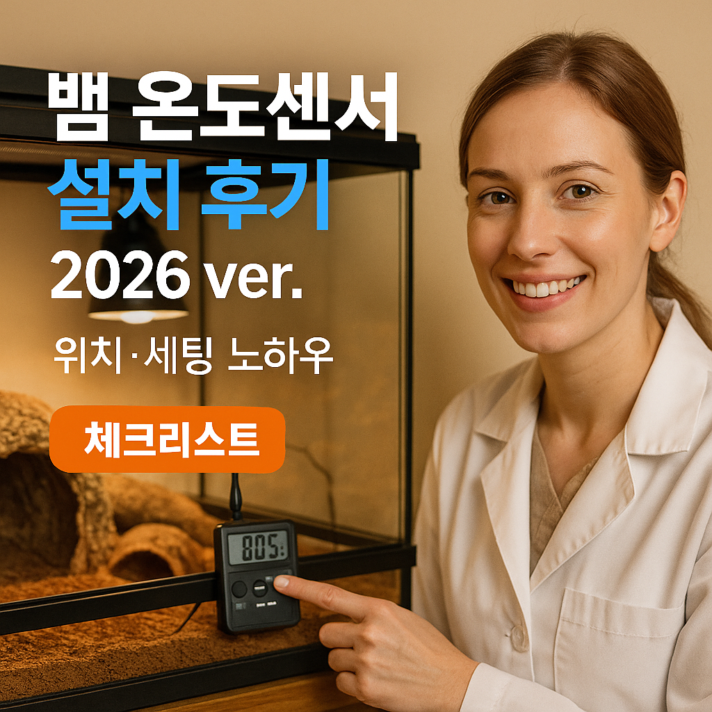 뱀 온도센서 설치 후기 2026 ver. | 위치·세팅 노하우