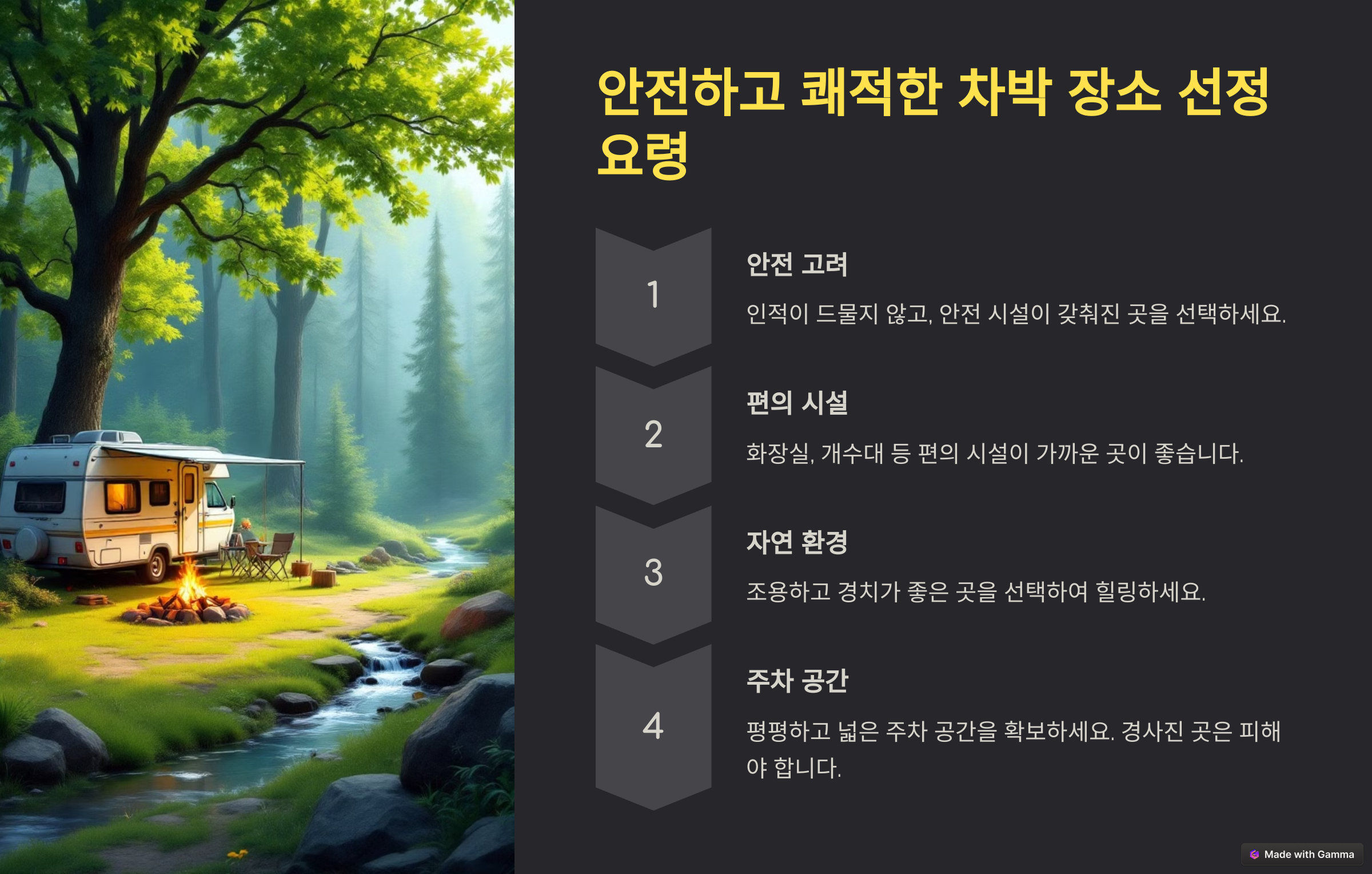 차박장소 선정법