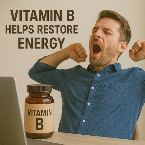비타민B군이 피로회복에 도움이 된다는 것을 표현
