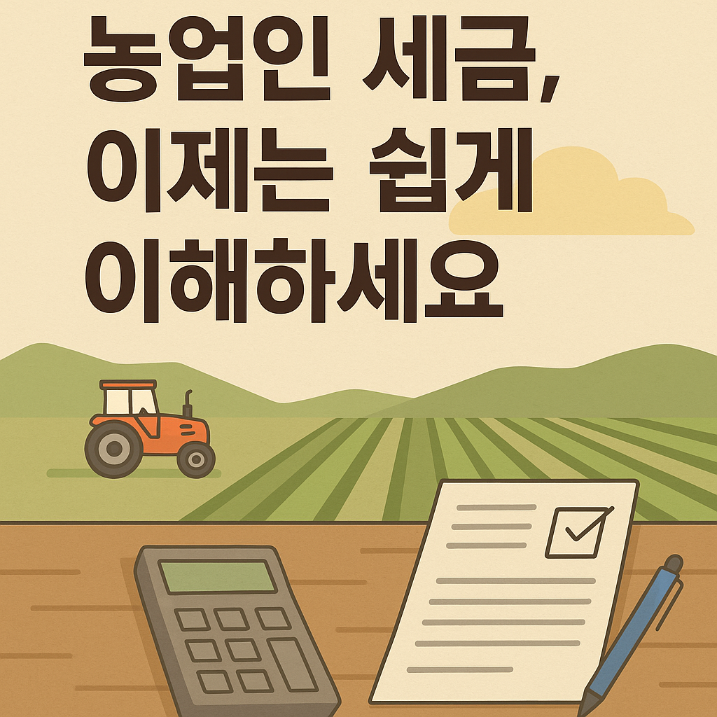 농업인도 꼭 알아야 할 세금 종류와 기본 개념 정리