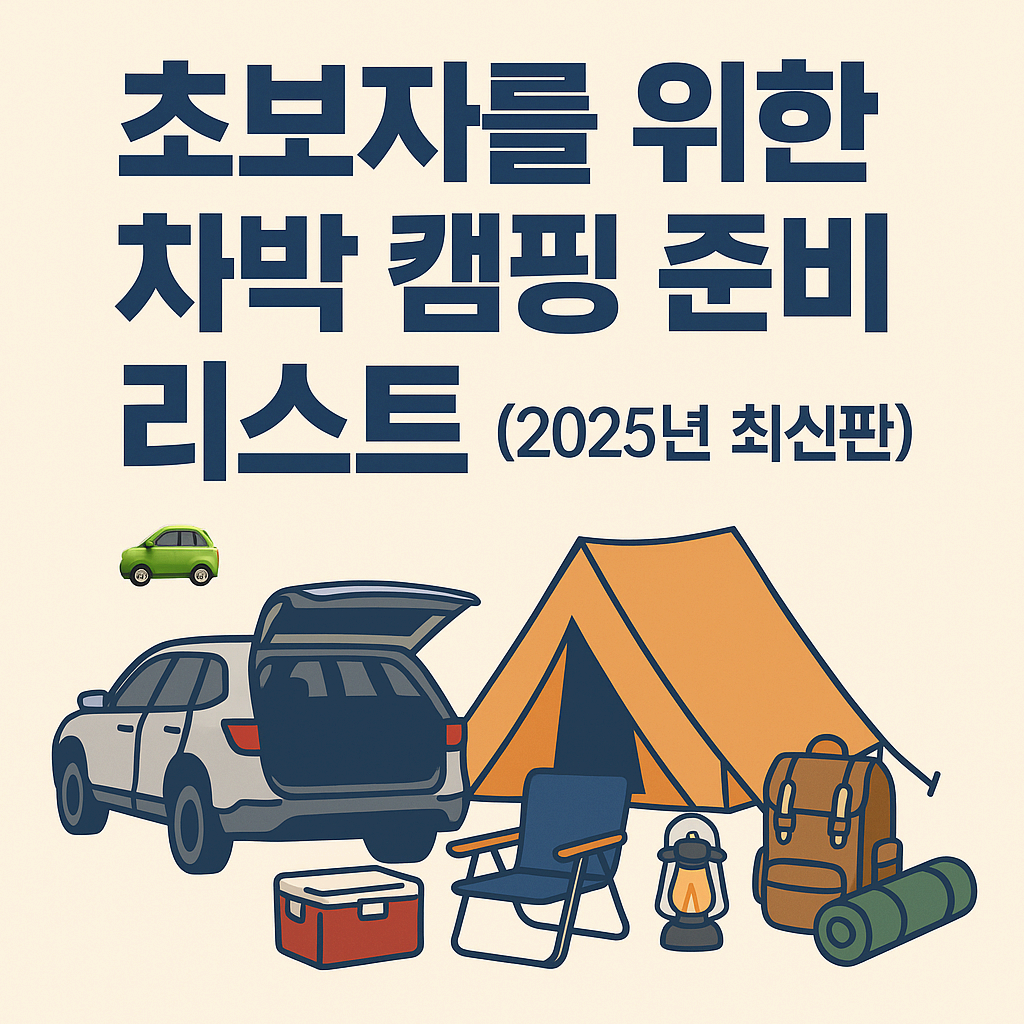 초보자를 위한 차박 캠핑 준비 리스트