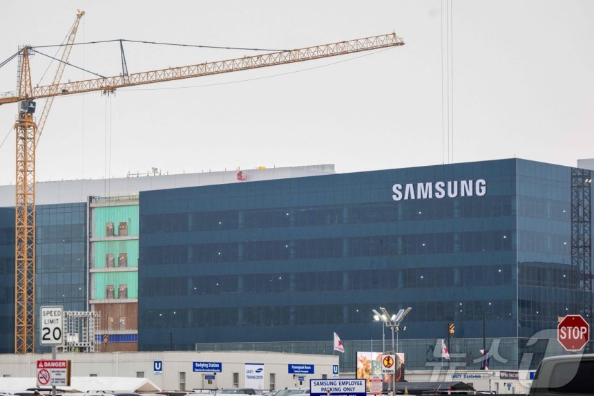 텍사스주 테일러시의 삼성전자 오스틴 반도체 공장 건설 현장.