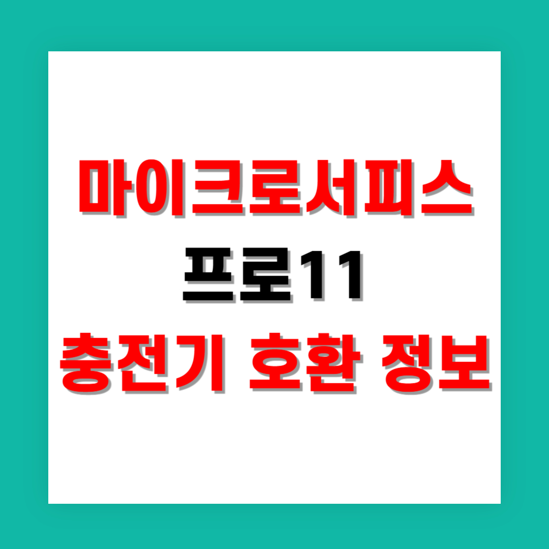 마이크로서피스 프로11 충전기 호환 정보